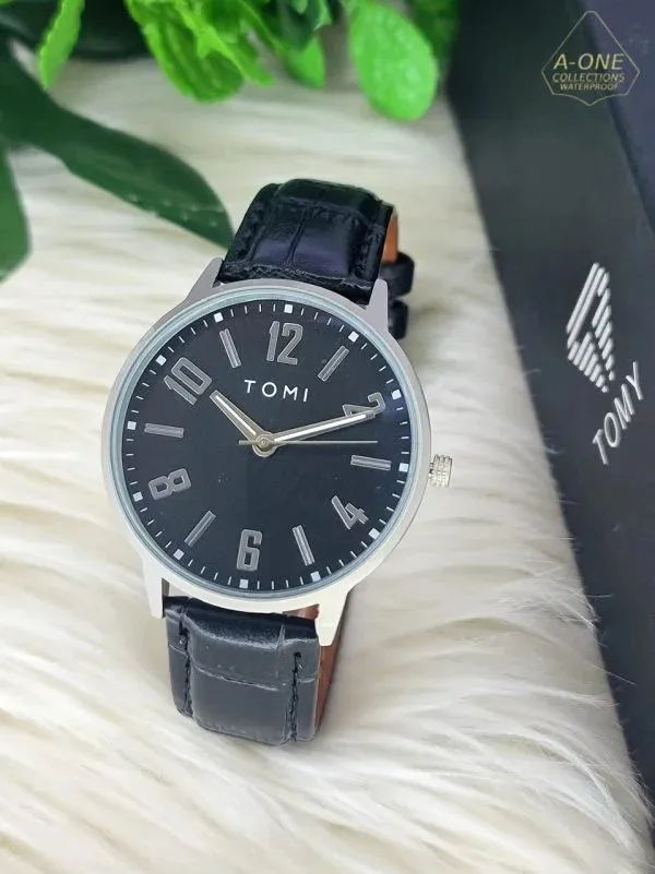 Aa1 Tomi Stylish Watch Leather Strap Watch With Box