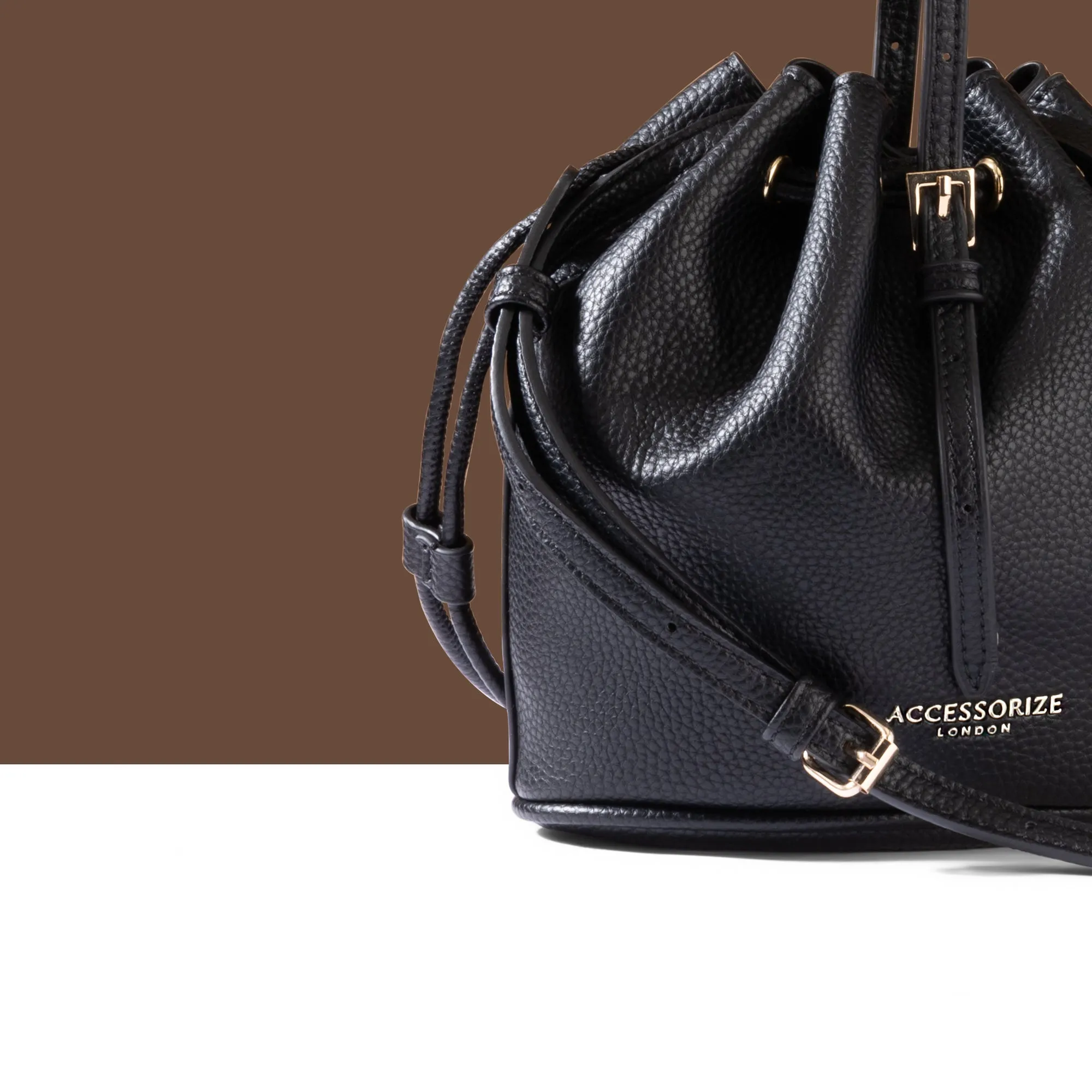 Accessorize London Women's Black Mini Duffle Bag