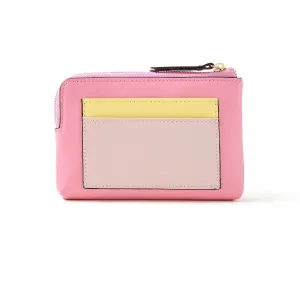 Accessorize London Women's Faux Leather Pink Colourblock Coin Purse