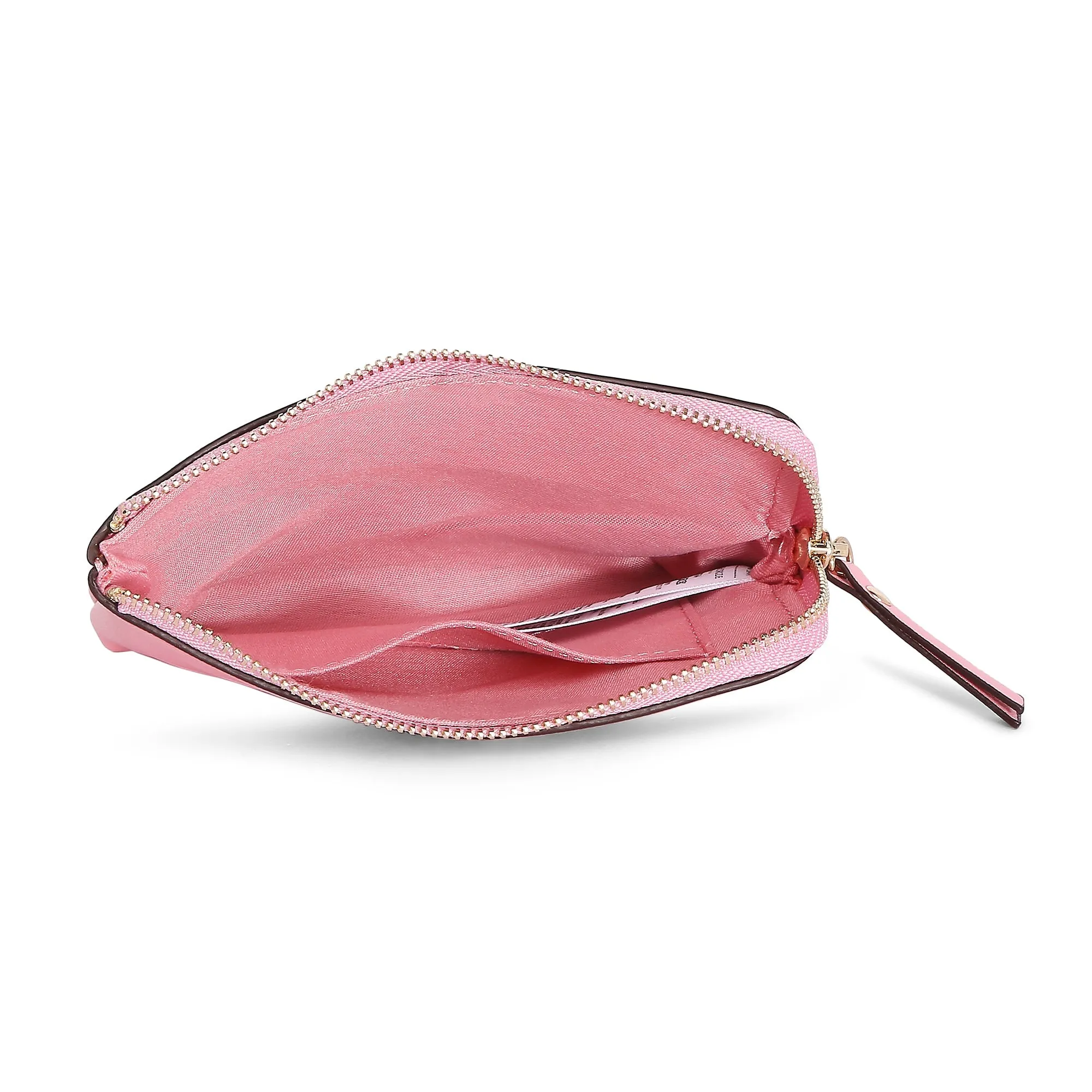 Accessorize London Women's Faux Leather Pink Colourblock Coin Purse