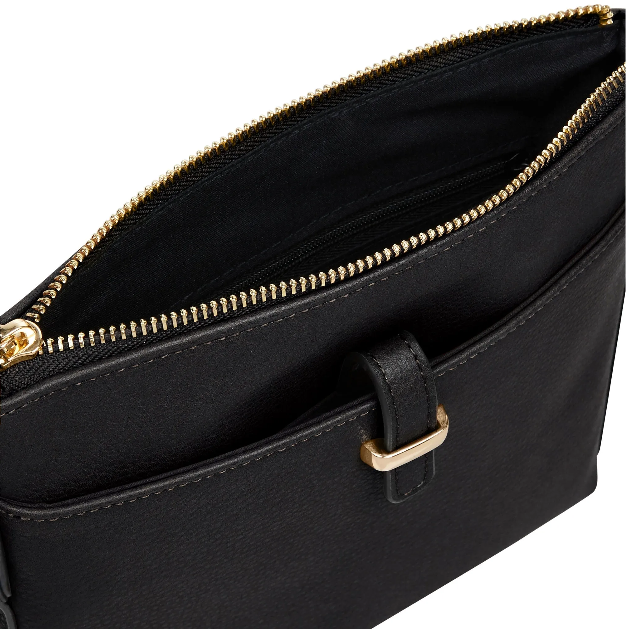 Accessorize London Women's Modern Black Messenger Bag