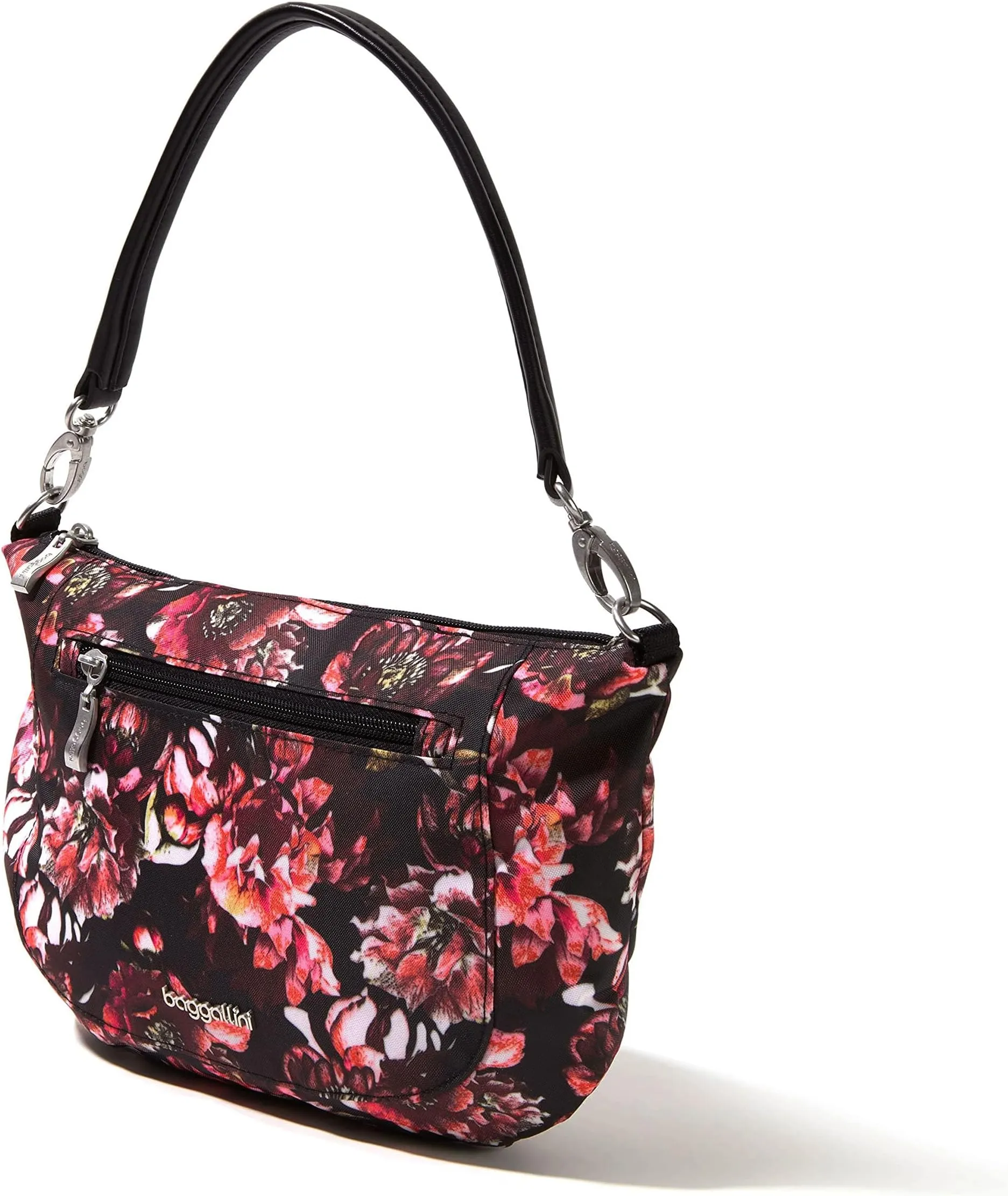 Baggallini Modern Everywhere Crescent Crossbody in Peony Bloom