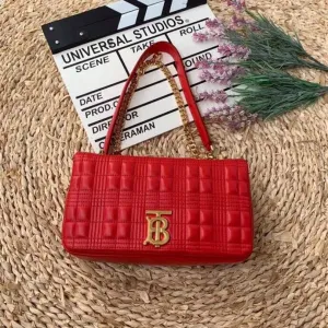 BB Quilted Medium Lola Bag Monogram Red For Women, Bags 11in/28cm