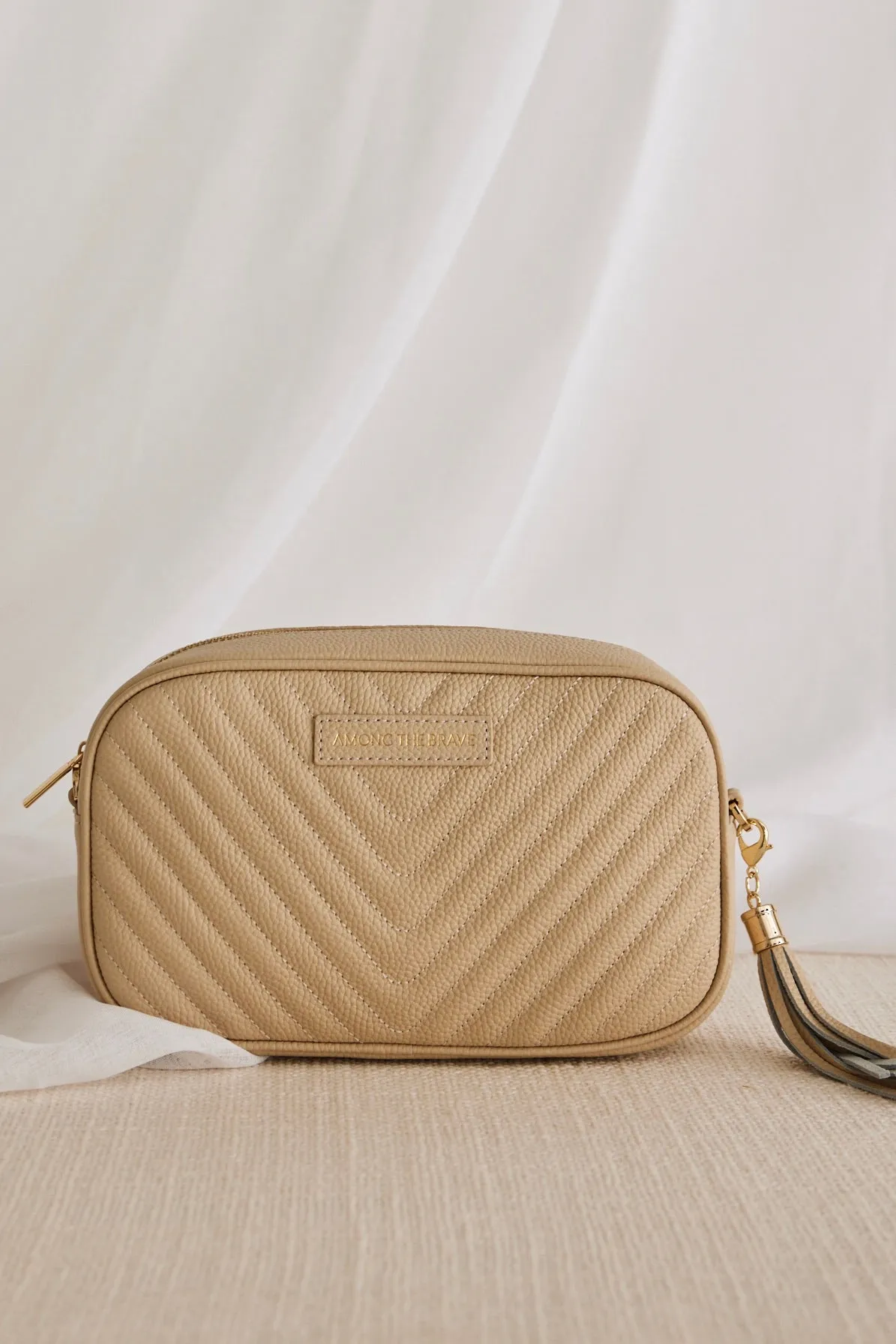 Berlin Shell Leather Chevron Quilted Bag