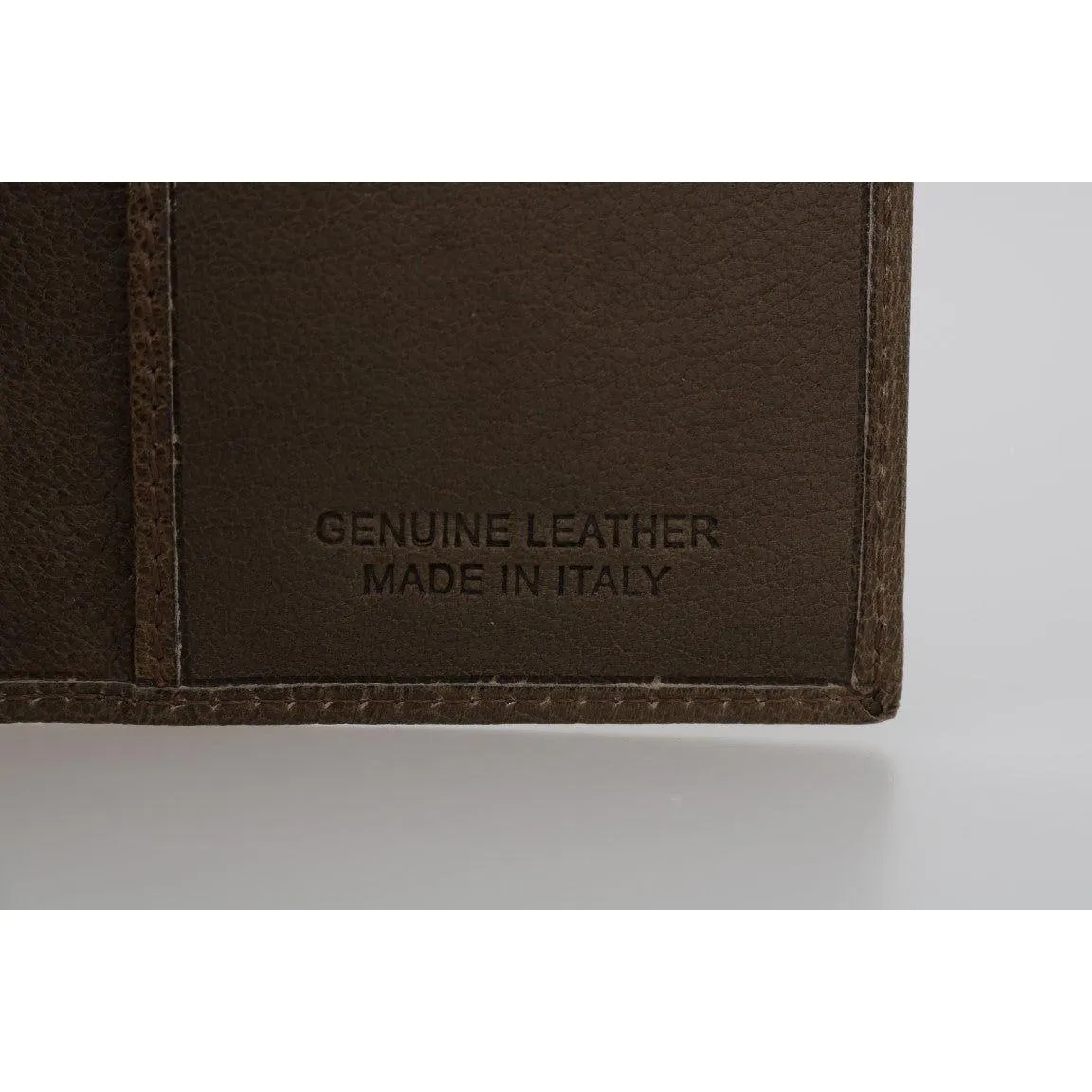 Billionaire Italian Couture Elegant Leather Men's Wallet in Brown