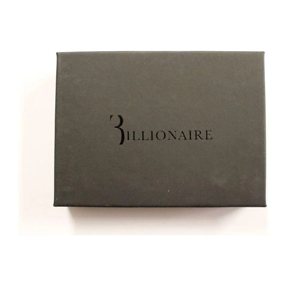 Billionaire Italian Couture Elegant Leather Men's Wallet in Brown