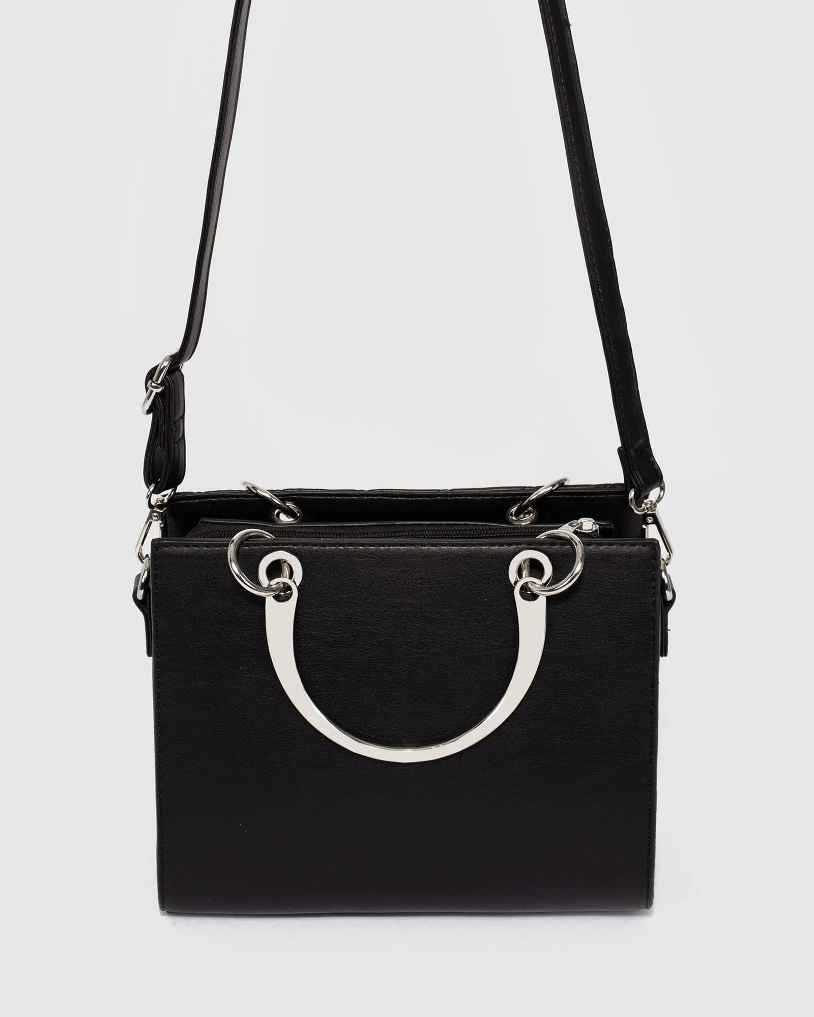 Black Ella Stud Tote Bag