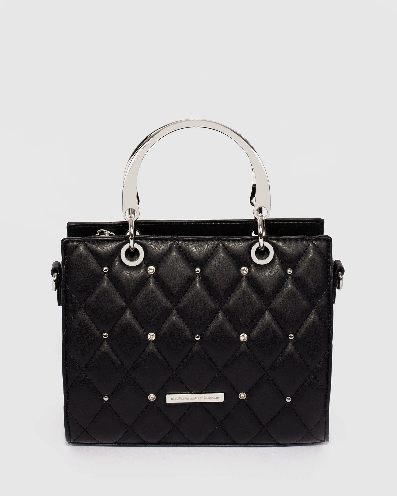 Black Ella Stud Tote Bag