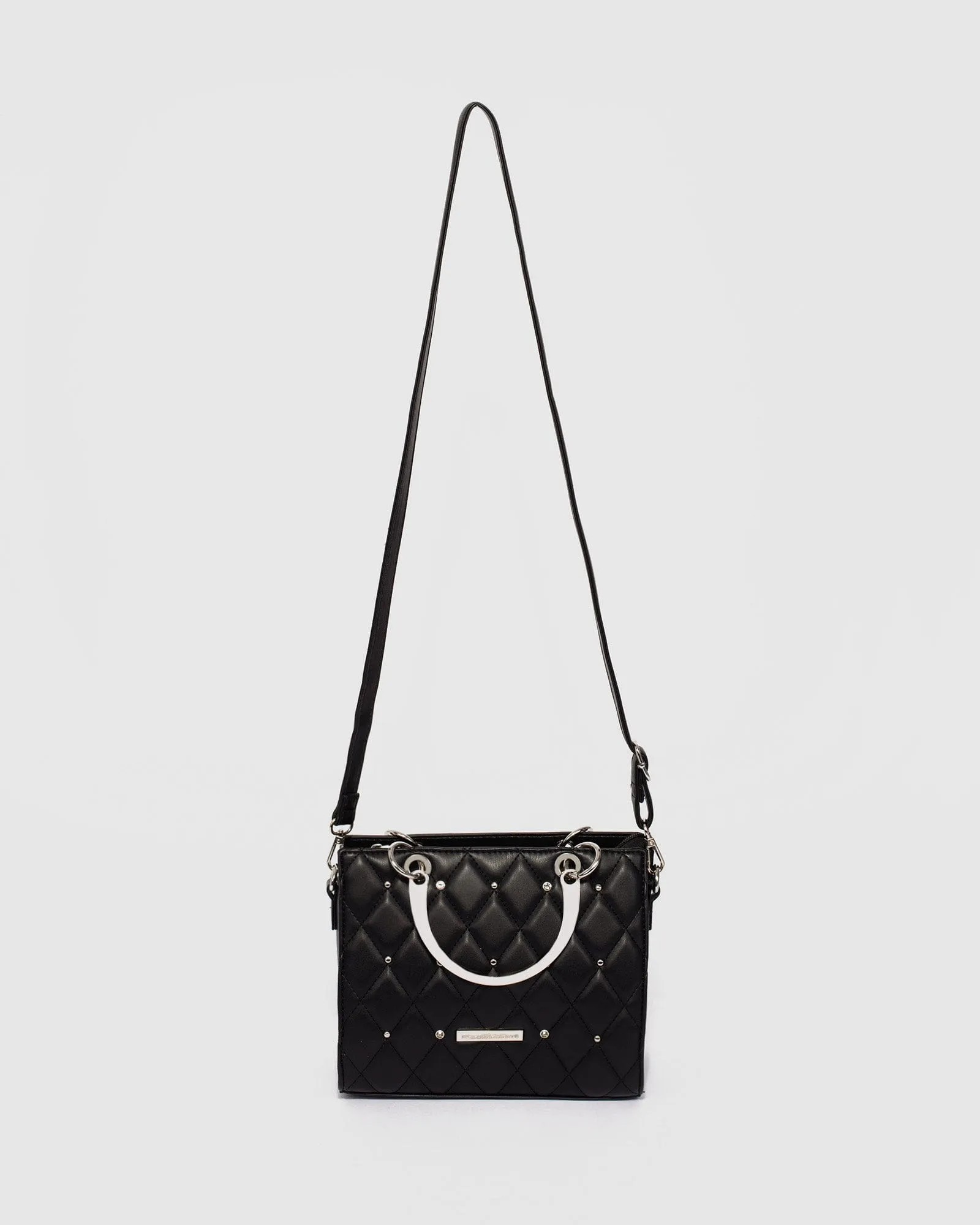 Black Ella Stud Tote Bag