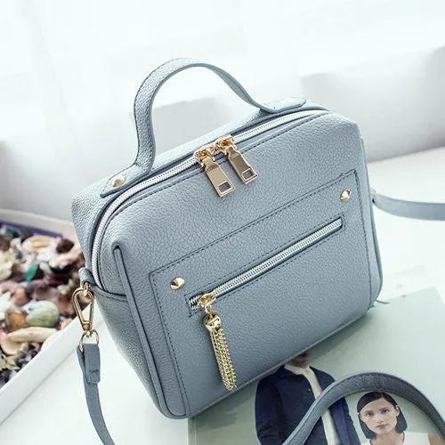 Bolish High Quality PU Leather Women Top-handle Bag Small Women Messenger Bag Girls Shoulder Bag Fashion Women Bags