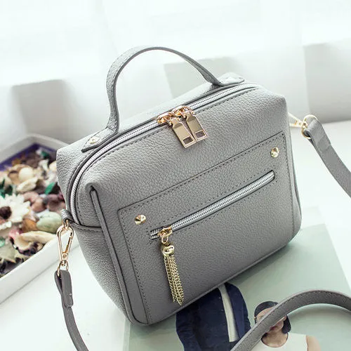 Bolish High Quality PU Leather Women Top-handle Bag Small Women Messenger Bag Girls Shoulder Bag Fashion Women Bags