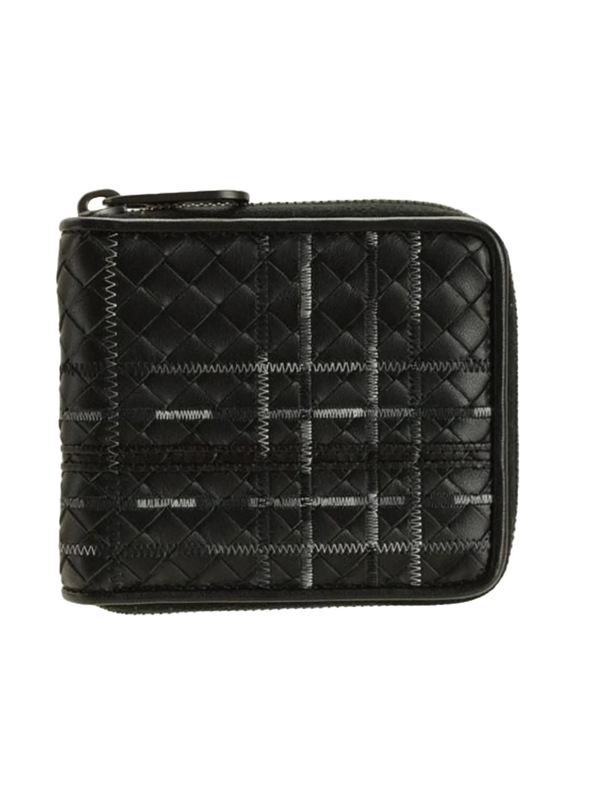 Bottega Veneta Intrecciato Round Zipper Folding Wallet