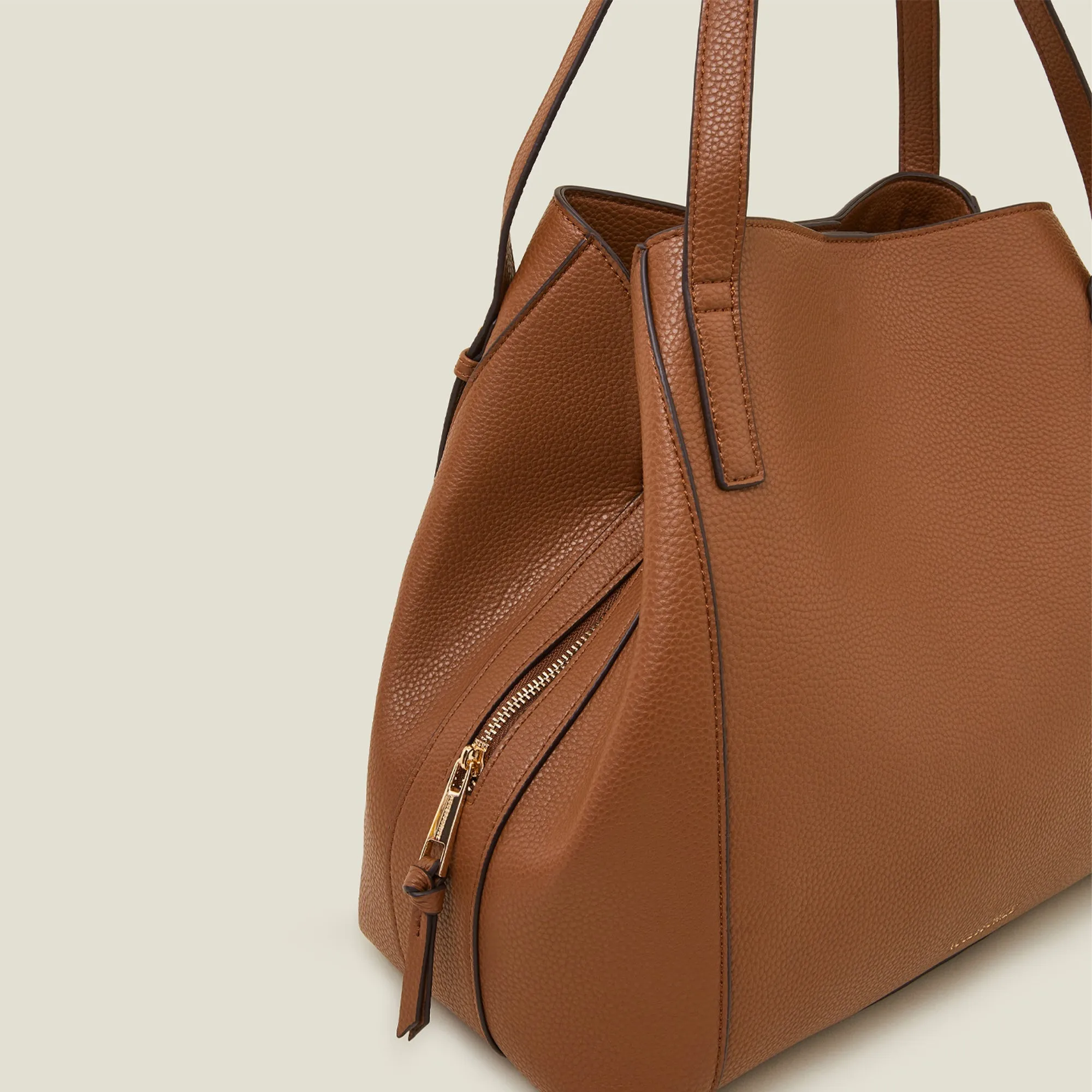 Brown Bucket Shoulder Bag