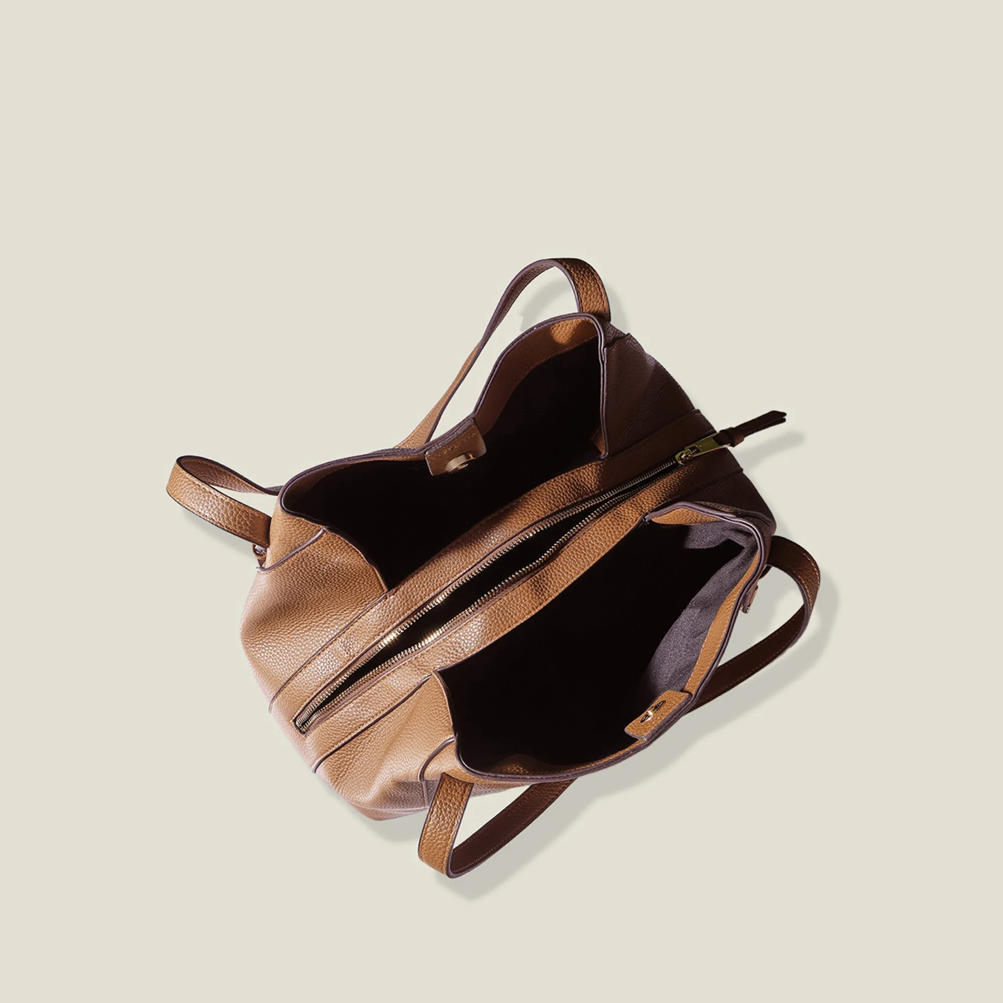 Brown Bucket Shoulder Bag