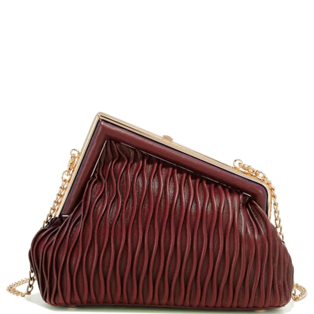 Burgundy Modern Design Crossbody Bag – Sophisticated & Stylish