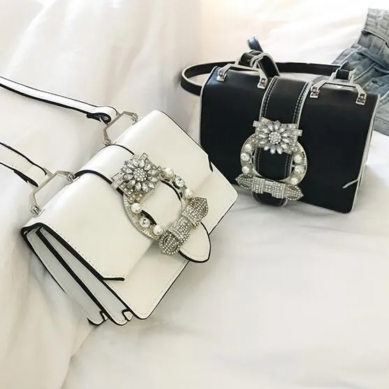 Chic Pearl Diamond Sling Bags