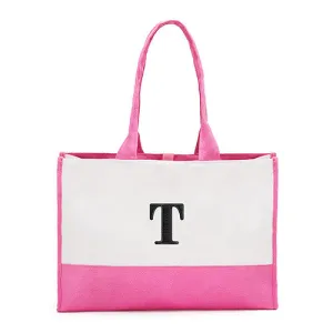 Colorblock Tote - Hot Pink