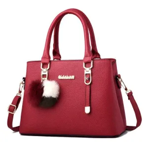 CT44935 BURGUNDY Urban Chic PU Leather Crossbody Bag