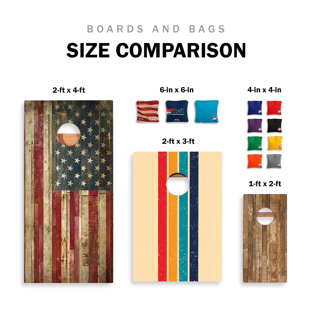 Dark Stained Wood Star Cornhole Boards