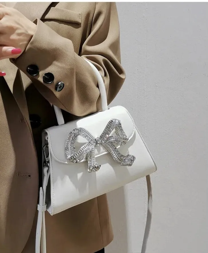 Diamond Shiny Bow Handbags/Sling Bags