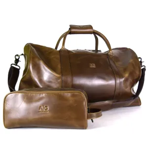 Duffel X-Large in Olive color Leather - LAST UNIT FINAL SALE NO EXCHANGE