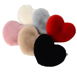 Fashionable Cute Women's Heart Shaped Faux Fur Crossbody Bags