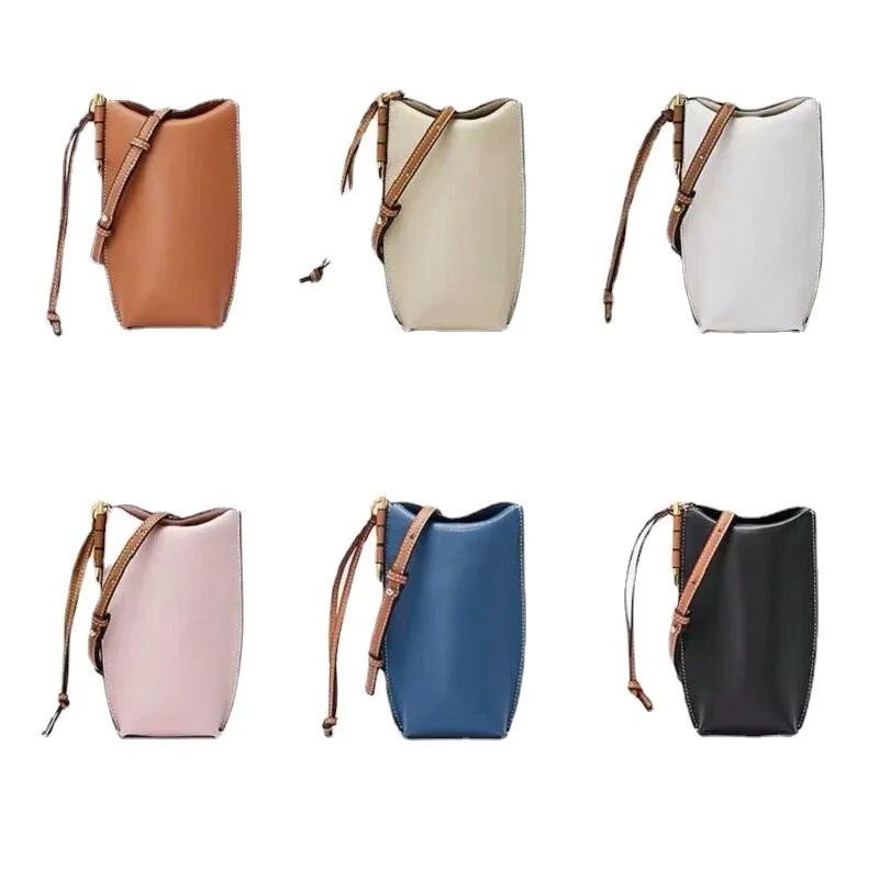 Fashionable High Quality Ladies' Genuine Leather Small Flap Phone Crossbody Bag