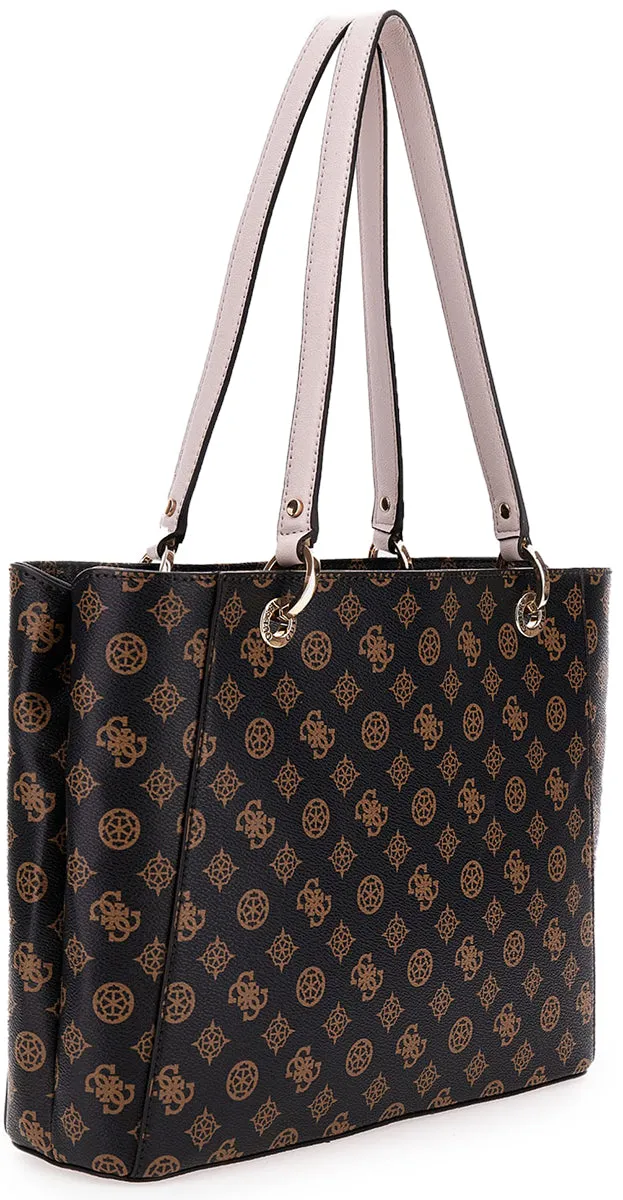 Guess Noelle Shopper Bag In Mocha For Women