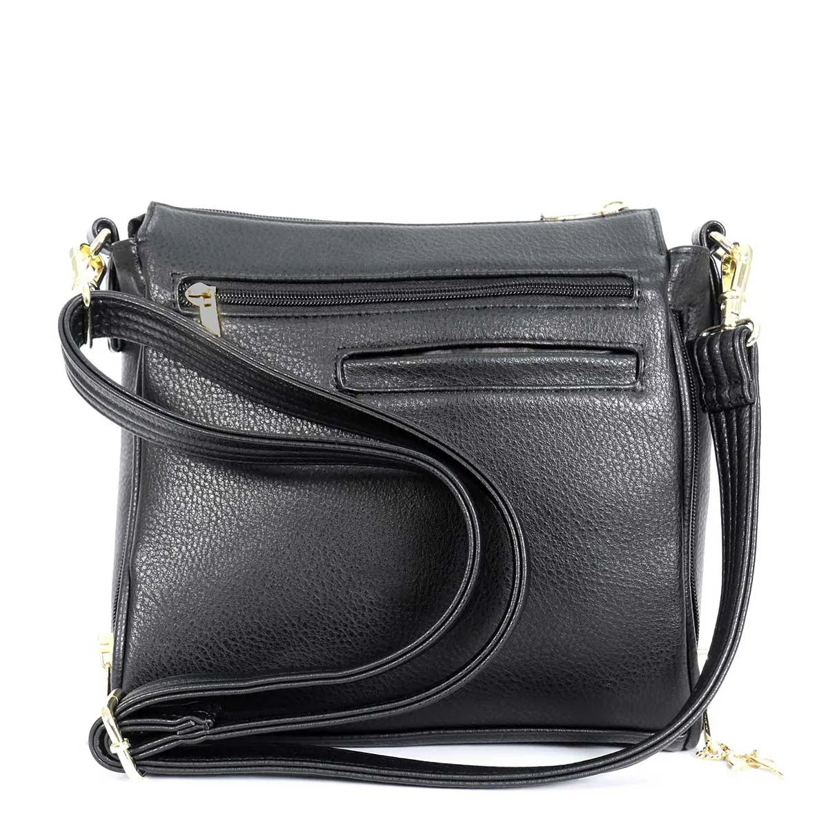 Hot Leathers PUA1176 Black Vegan Leather Concealed Carry Purse with Ambidextrous Design