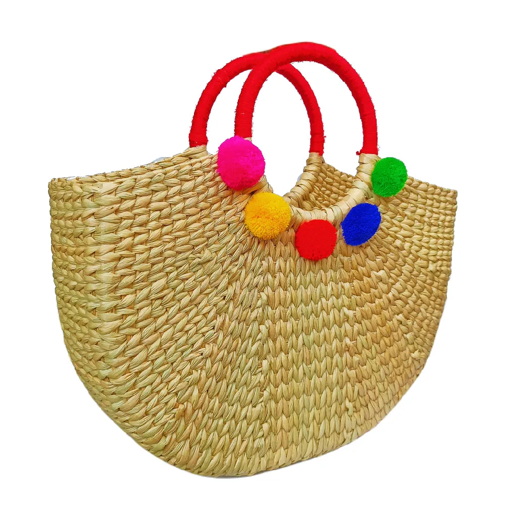 IMARS Stylish Handbag Multi Color For Women & Girls (Basket Bag) Made With Kuana Grass