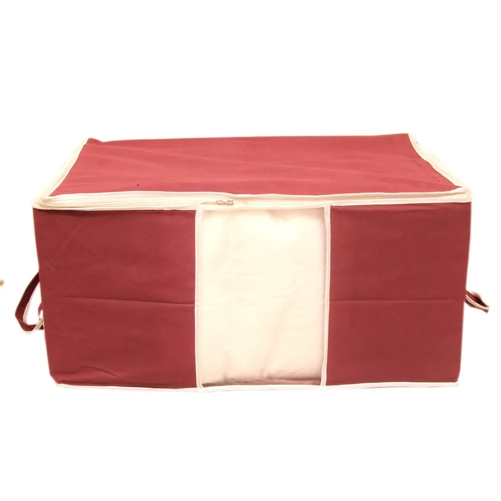 Kuber Industries 6 Piece Non Woven Underbed Storage Organiser Set, Extra Large, Maroon (CTS041)