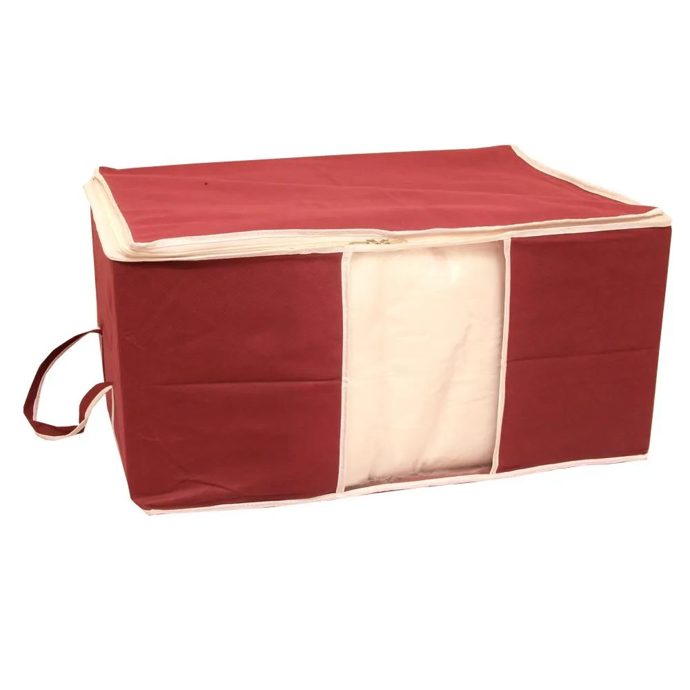 Kuber Industries 6 Piece Non Woven Underbed Storage Organiser Set, Extra Large, Maroon (CTS041)