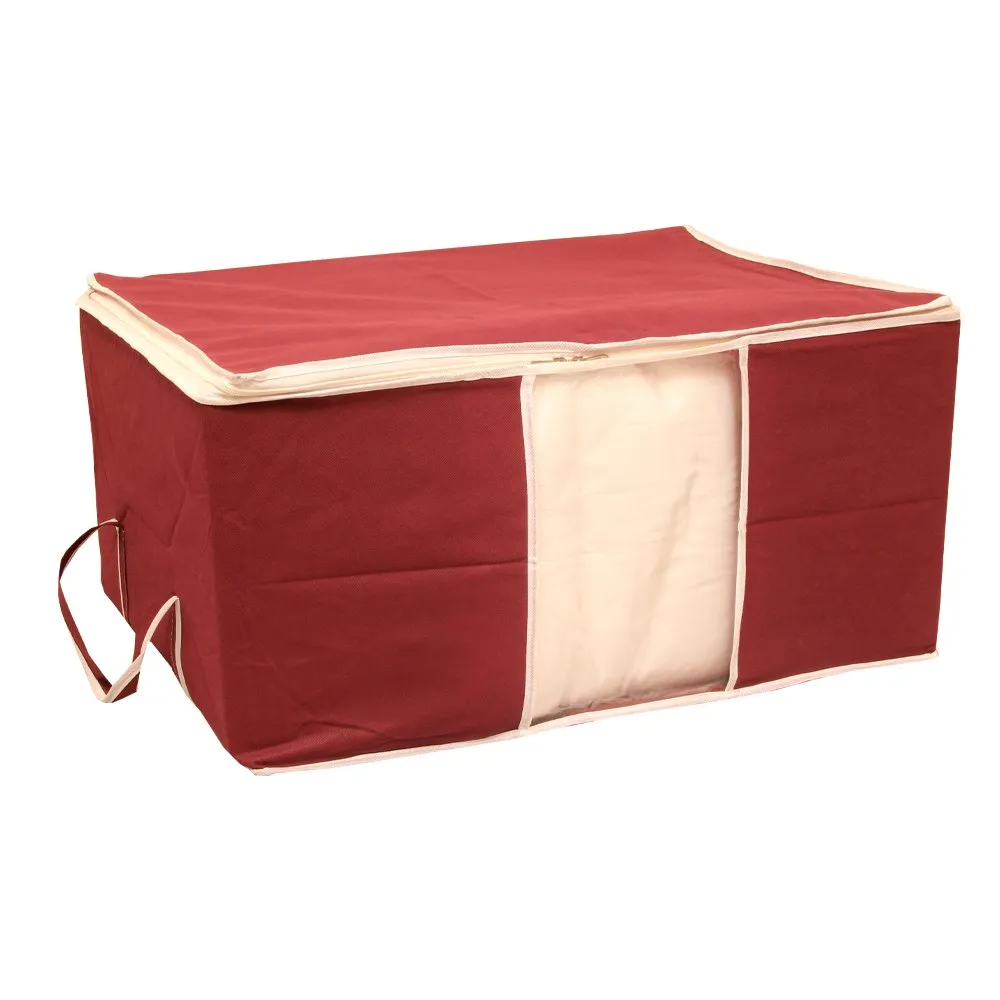 Kuber Industries 6 Piece Non Woven Underbed Storage Organiser Set, Extra Large, Maroon (CTS041)