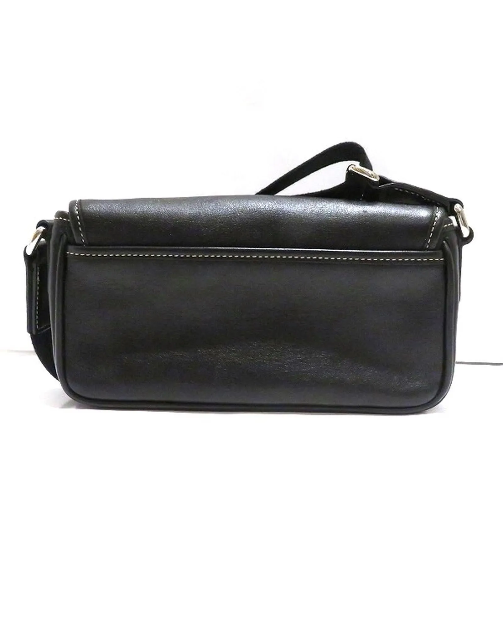 Leather Shoulder Bag in Black by LuxUness