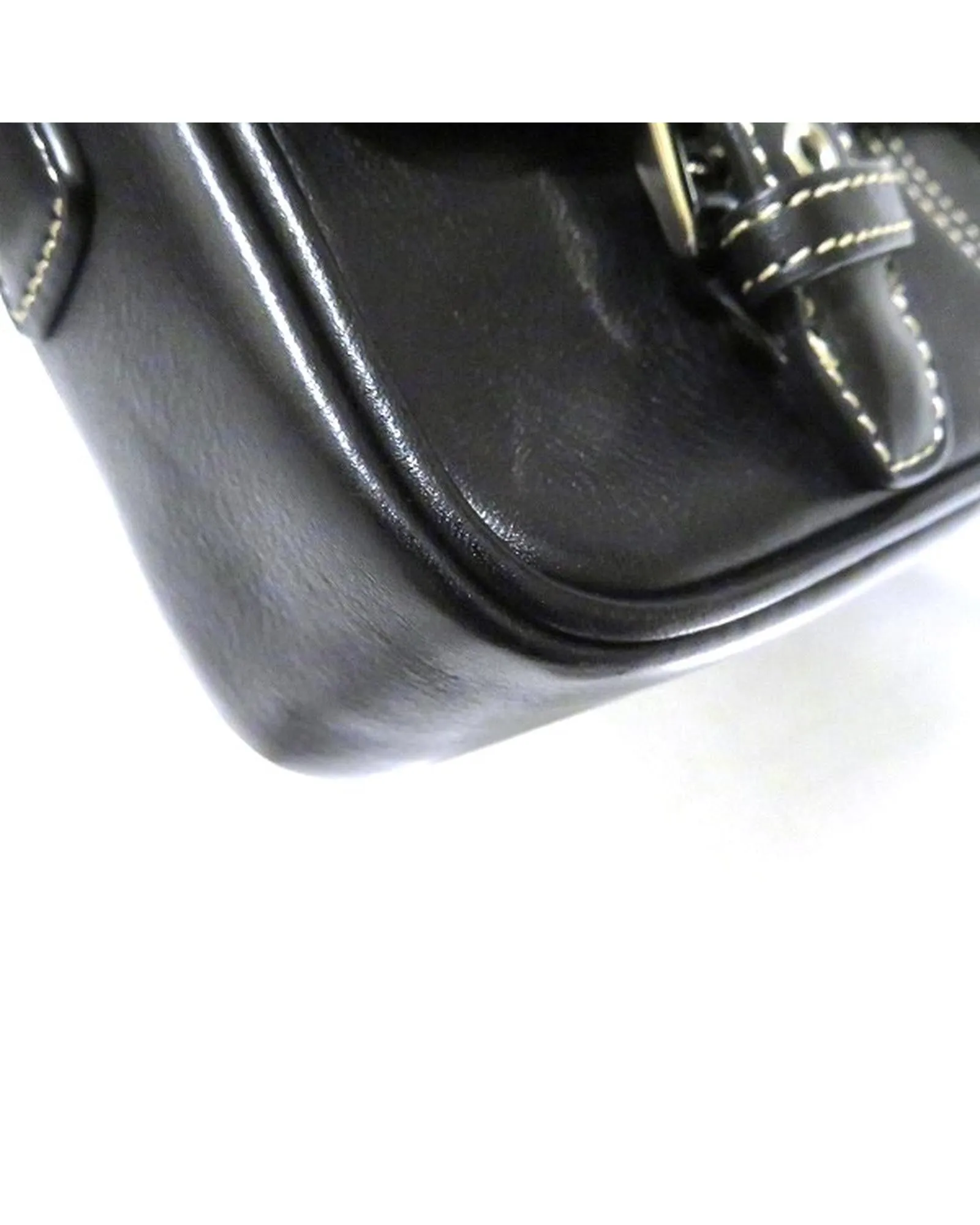 Leather Shoulder Bag in Black by LuxUness