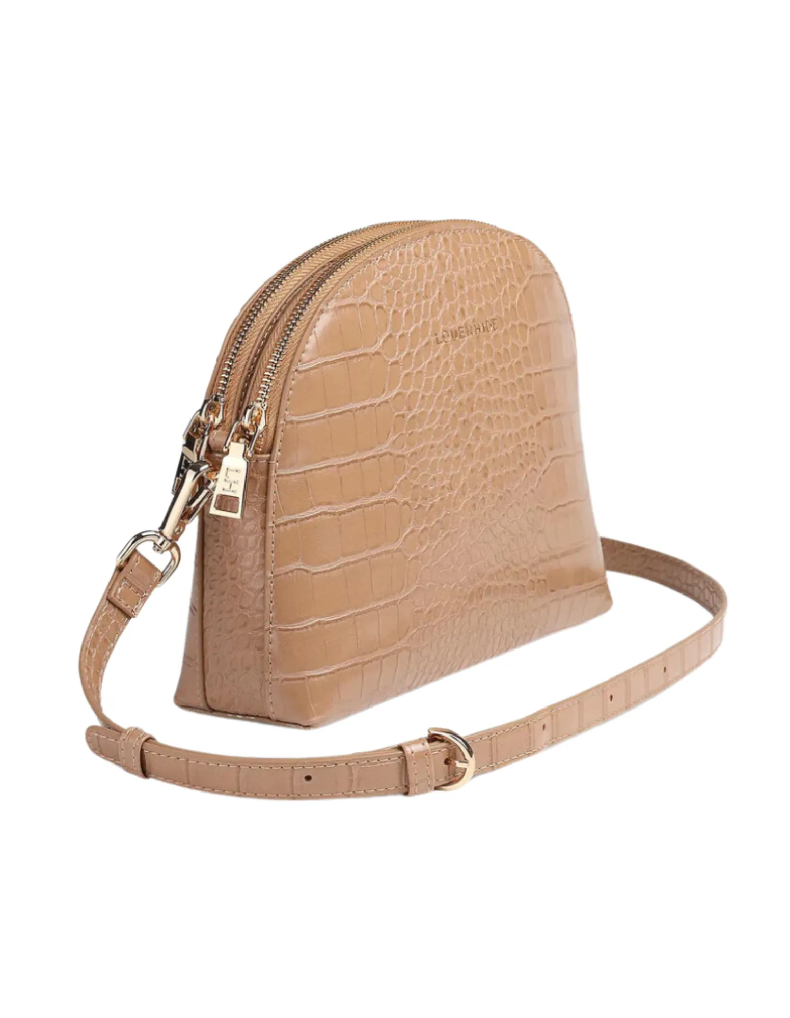 Lolita Crossbody Bag - Croc Camel - Louenhide