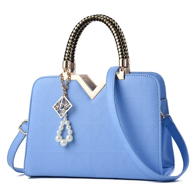 Luxury Stylish Female Zipper Leather Crossbody Bags For Workplace