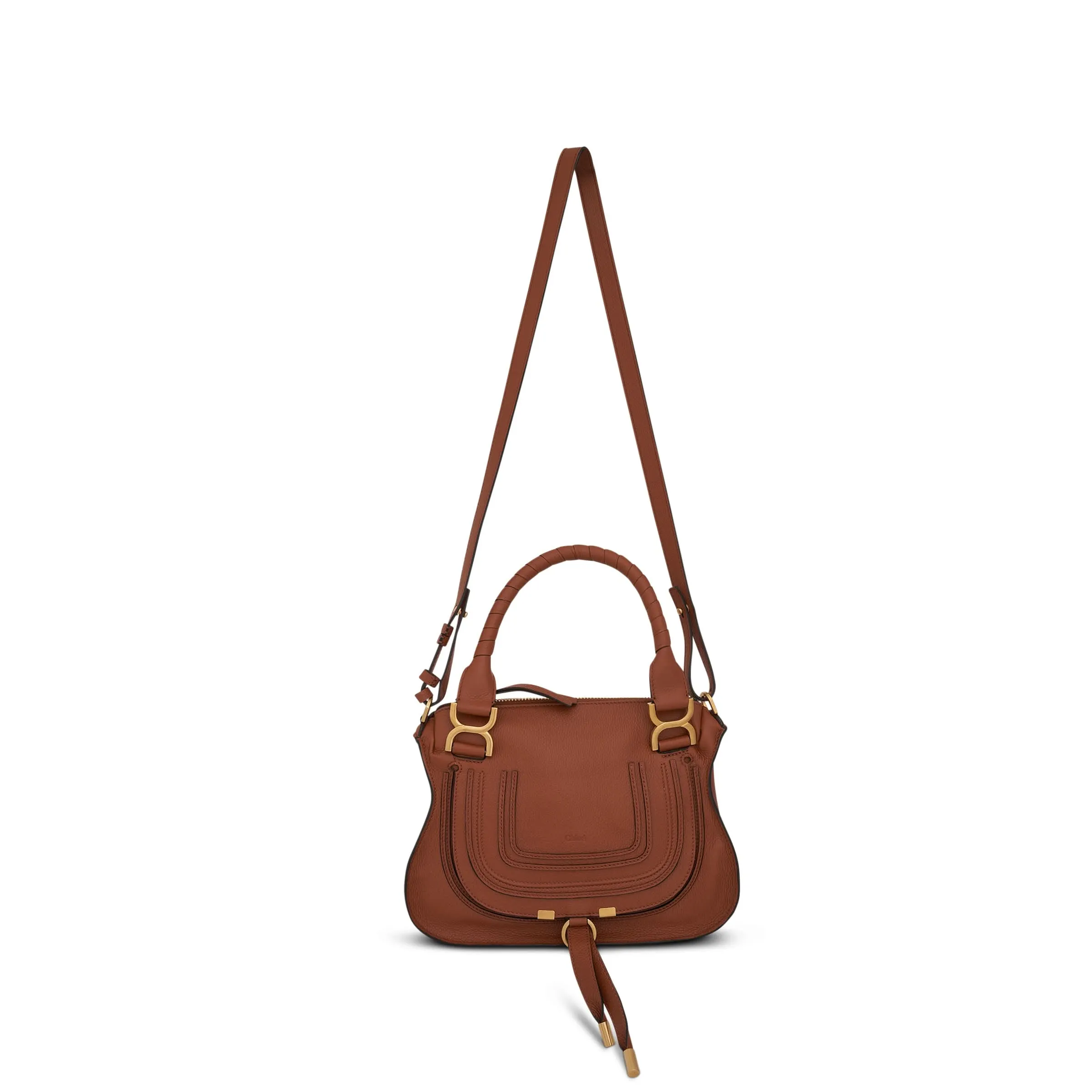 Marcie Mini Double Carry Bag in Tan