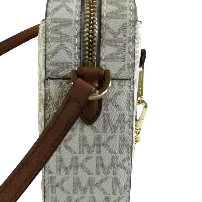 Michael Kors Jet Set East West Chain Bag, Brown-White