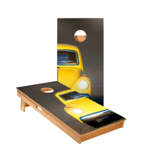 Mini Yellow Car Star Cornhole Boards