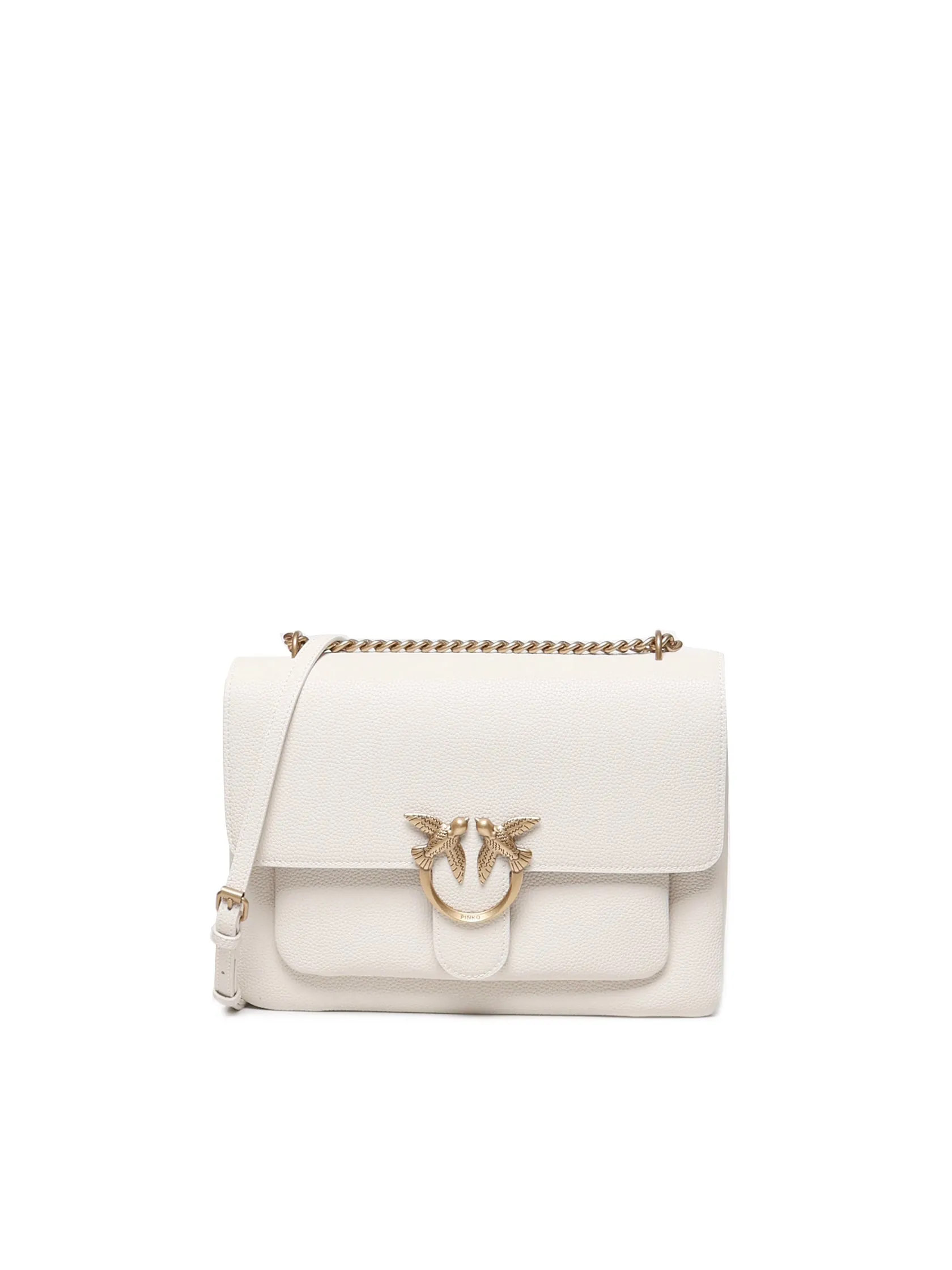 Quilted White Leather Satchel Bag