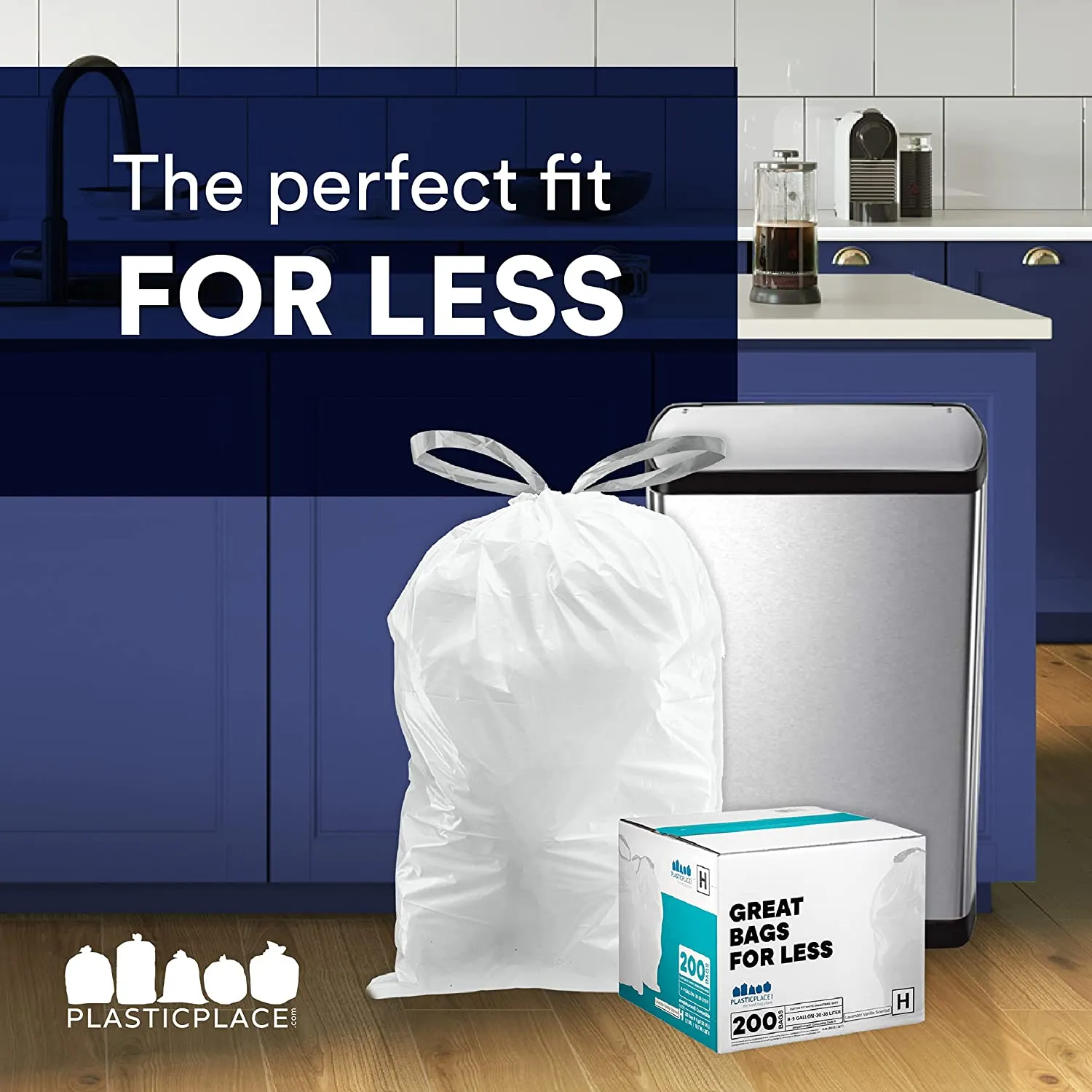 Simplehuman®* Compatible Trash Bags - Code A - 1.2 Gallon - 200/Case