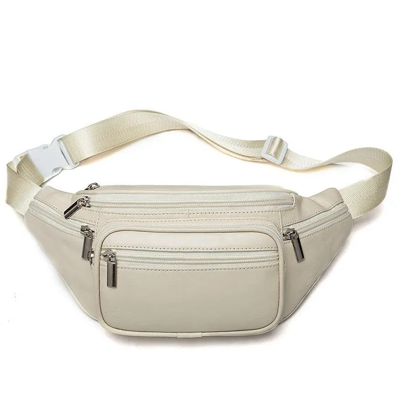 Stylish Leisure Female Leather Belt Bag For Phone Cash