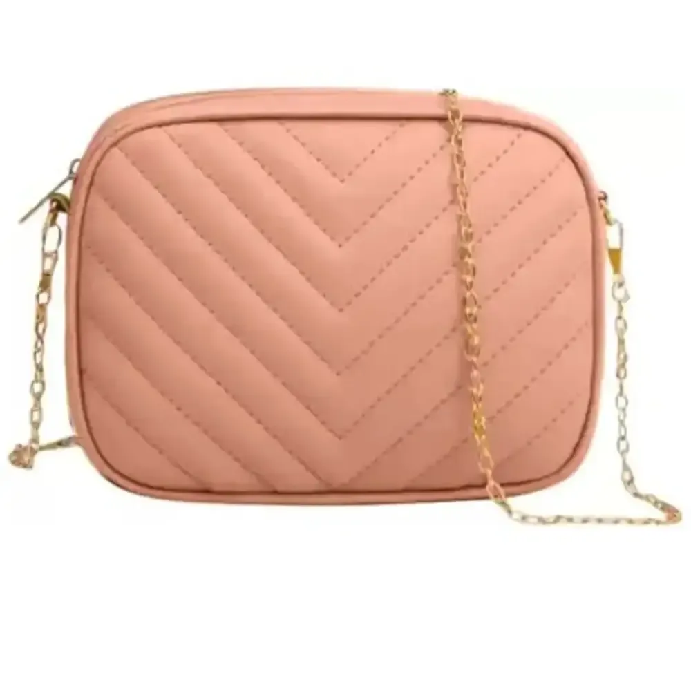 Stylish Pink PU Sling Bags For Women