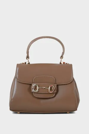 Top Handle Hand Bags B15091-Brown