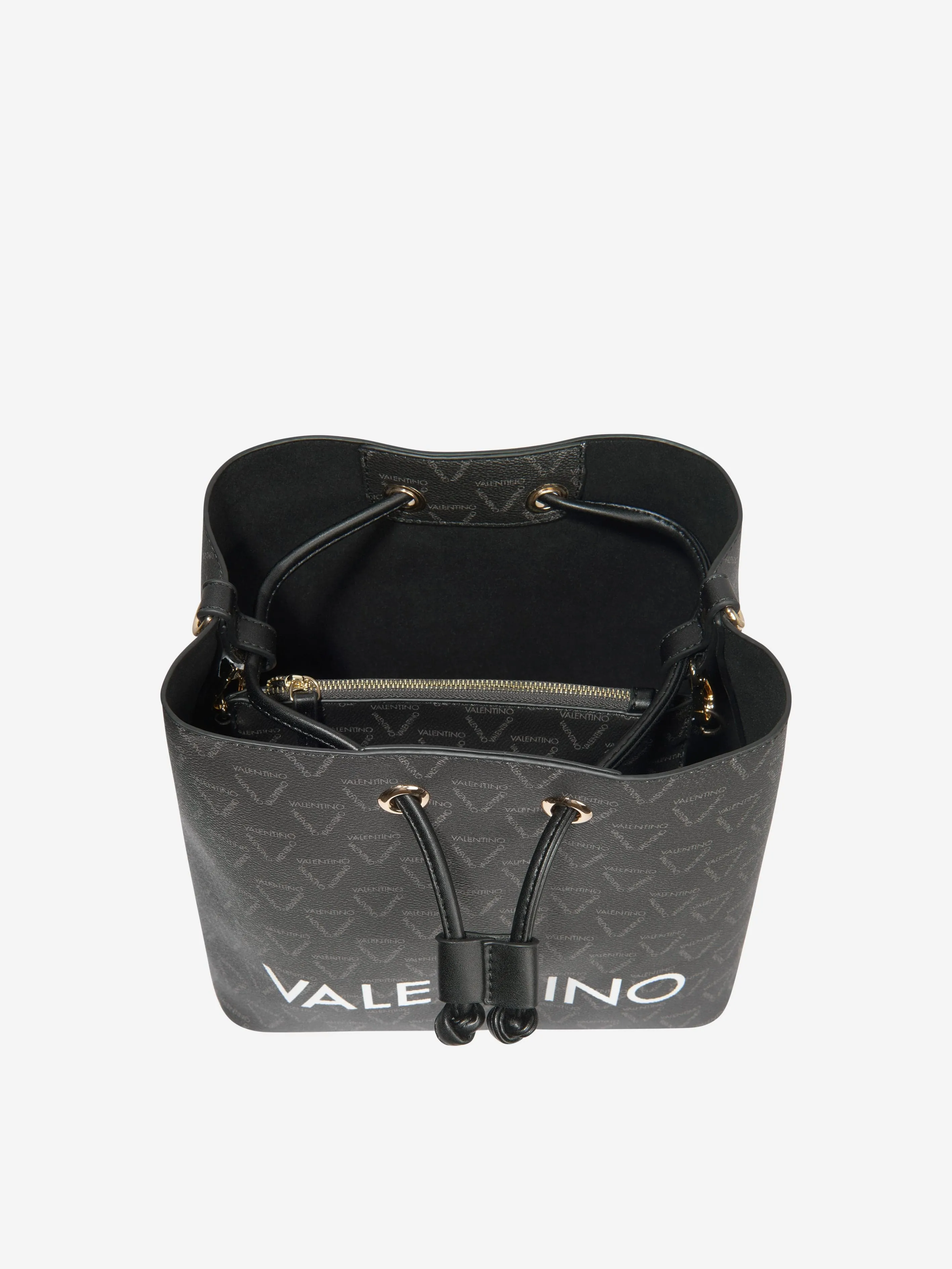 Valentino Girls Liuto Bucket Bag in Black