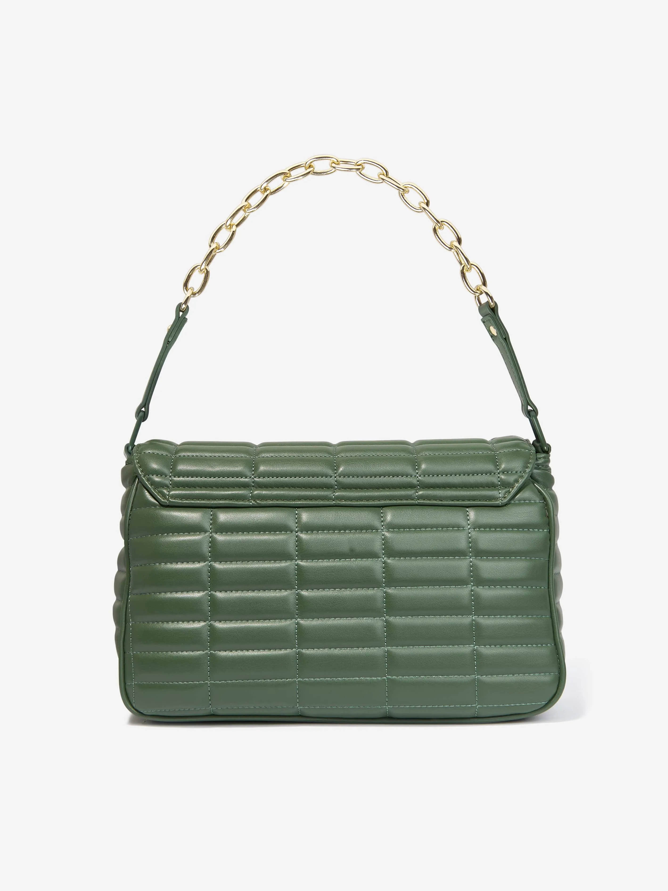 Valentino Girls Quilt Flap Bag in Green (W:30cm)