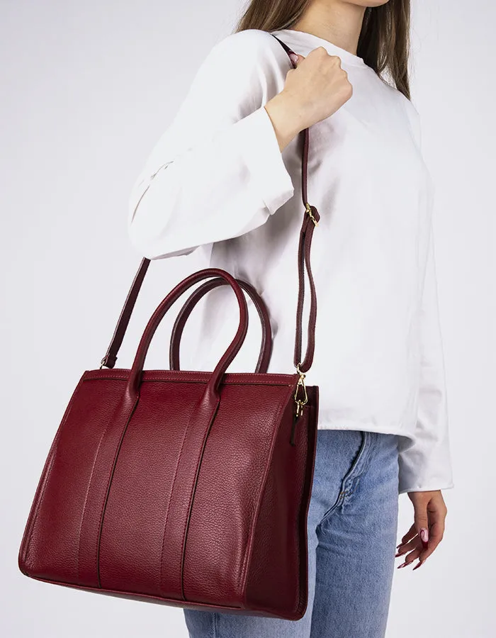 Veena Burgundy Leather