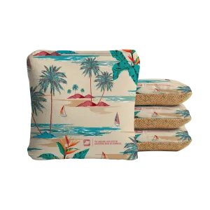 Vintage Tropical Pattern Synergy Soft Cornhole Bags