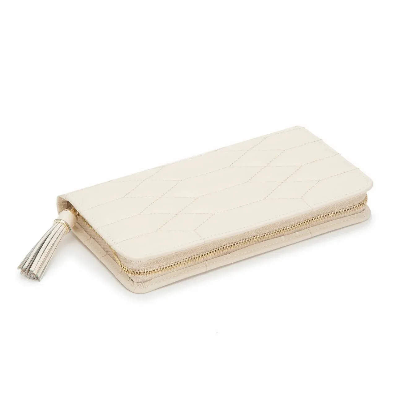 Wolf Caroline Jewelry Portfolio Travel Case - Ivory